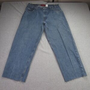 Vintage Levis Jeans Mens 36x28 SilverTab Loose Fit Baggy Cut Off USA 90s